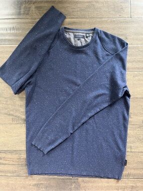 Ted Baker Navy Speckled Crewneck Sweater